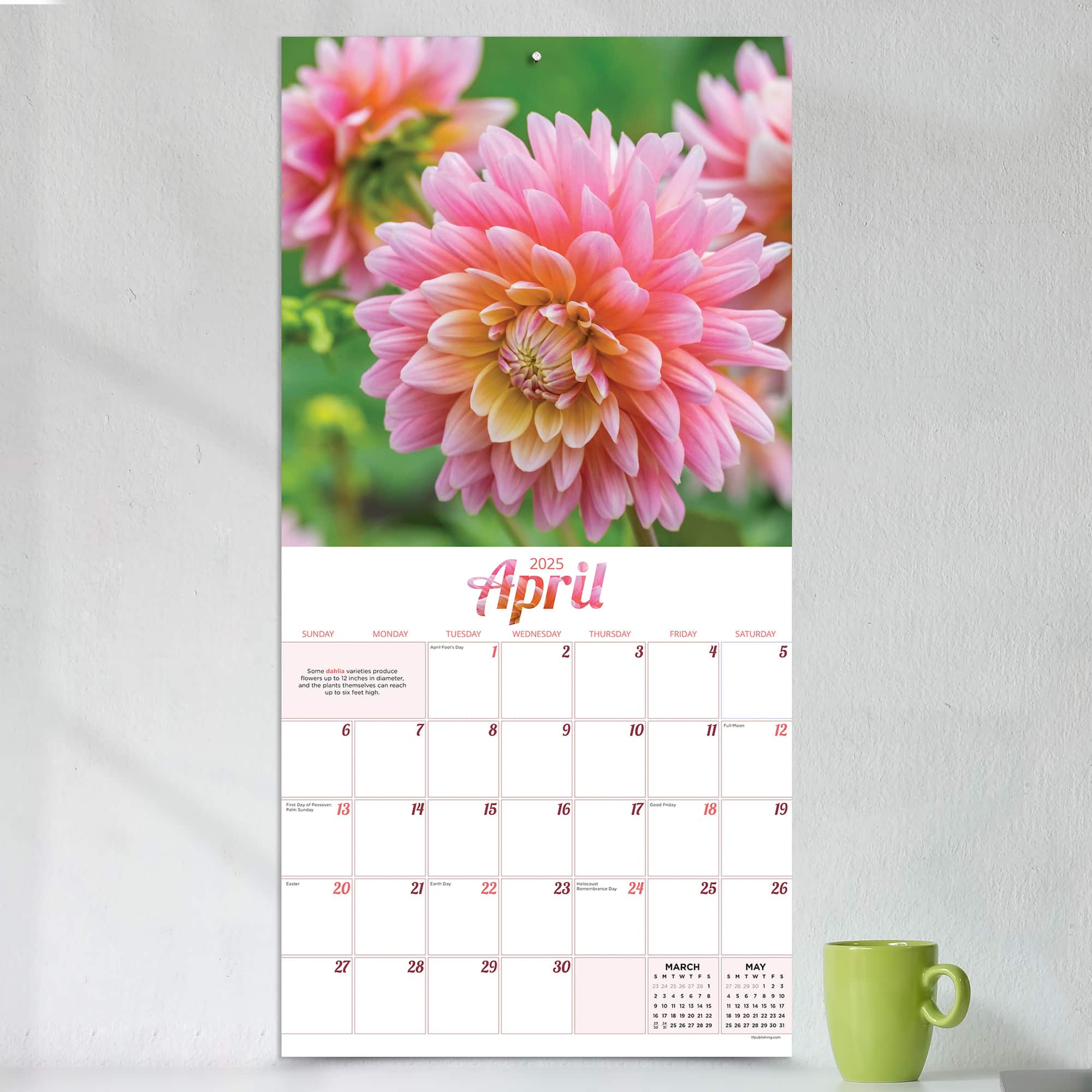 TF Publishing 2025 Flowers Wall Calendar